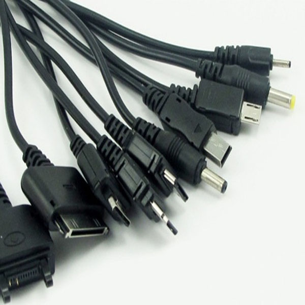 Universal Portable 10 in 1 USB charge cable charger for Multiple Cell Phone, Digital Camera, GPS, MP3, PDA."