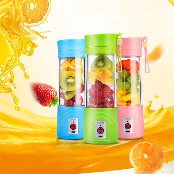 Portable Juicer USB rechargeable Smoothie Blender fruit vegetables Multifunction  380ml"