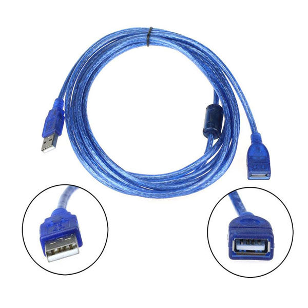 USB Extension Cable Male to Female Fast Speed Blue 1.8m"