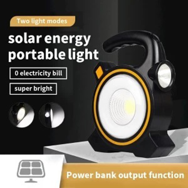 Solar & Rechargeable COB Rechargeable Light Camping Lamp Torch"